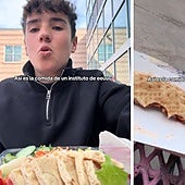 Un español que estudia en Estados Unidos enseña cómo es la comida en su instituto de allí