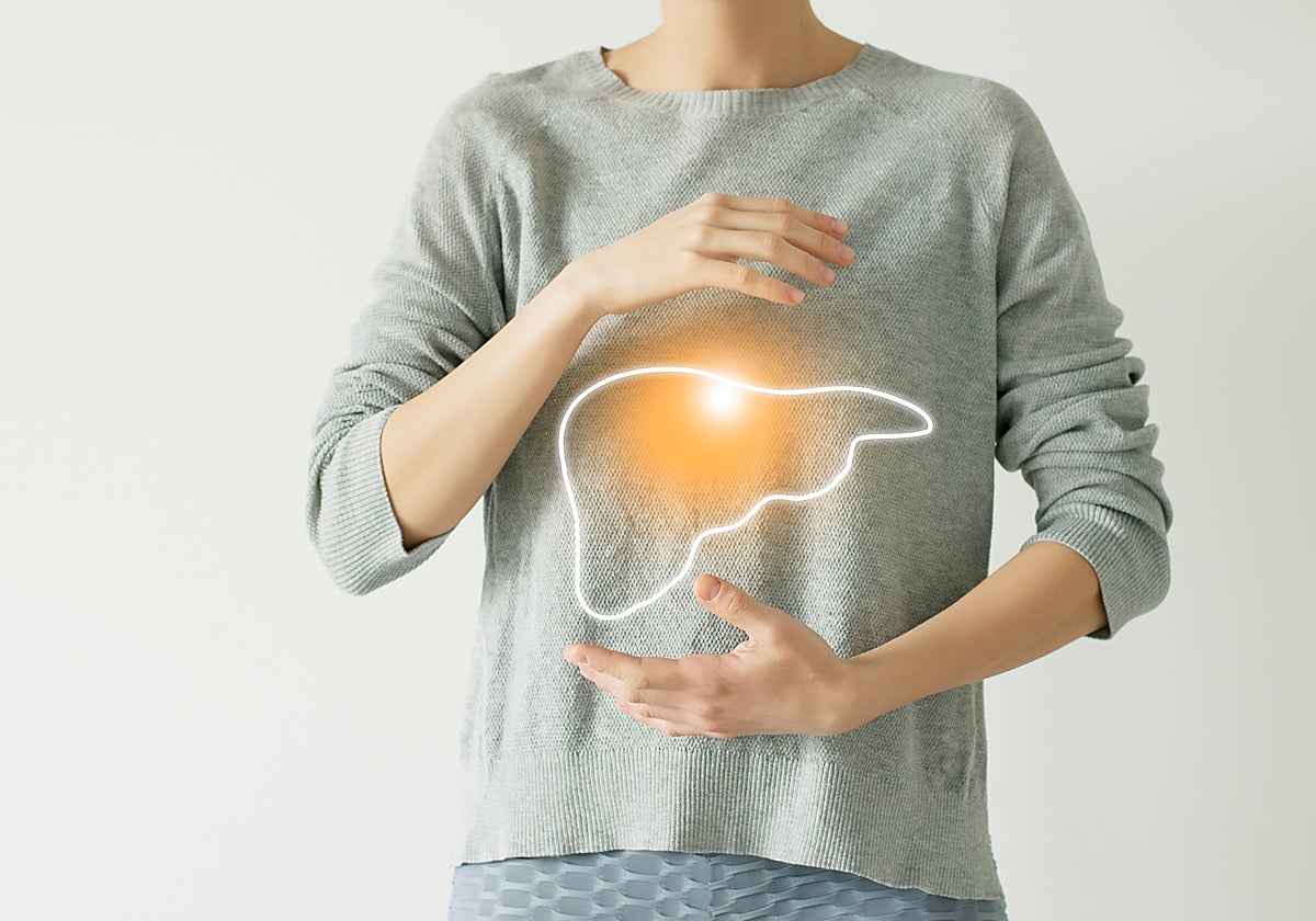 Mujer con cáncer de hígado