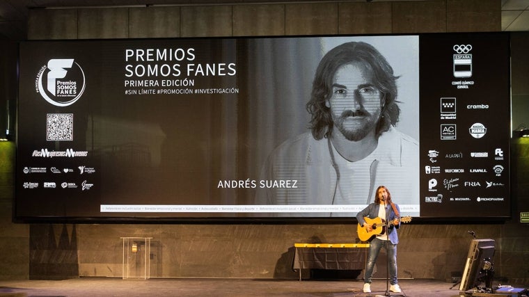 Abdrés Suárez, durante su actuación en la gala