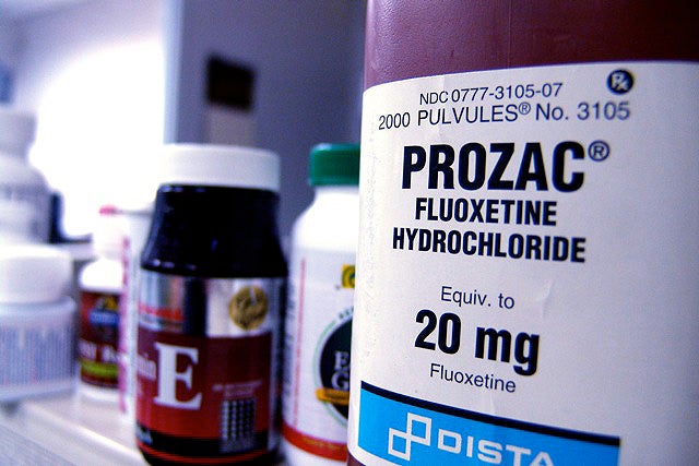 Frasco del antidepresivo Prozac