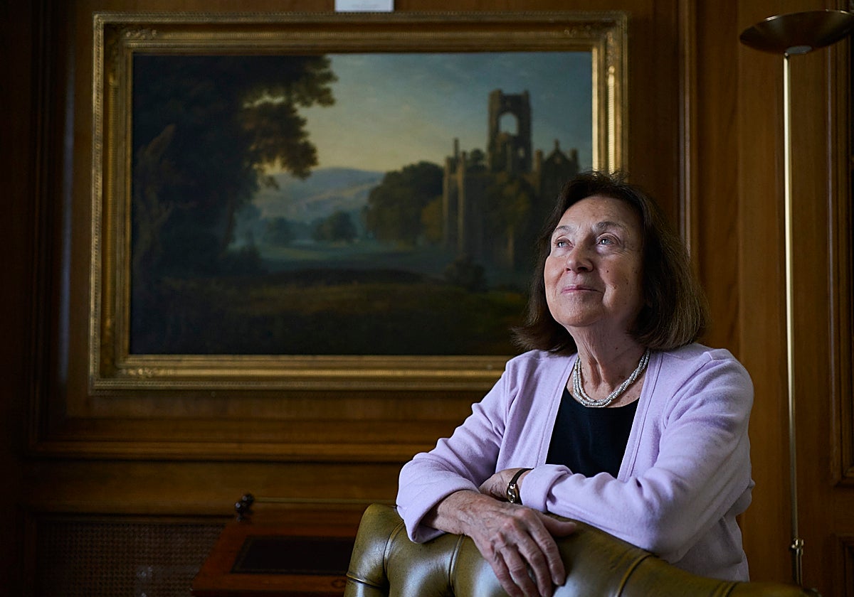 Svetlana Mojsov, en la sede del BBVA en Bilbao, tras la entrega de los premios Fronteras del Conocimiento