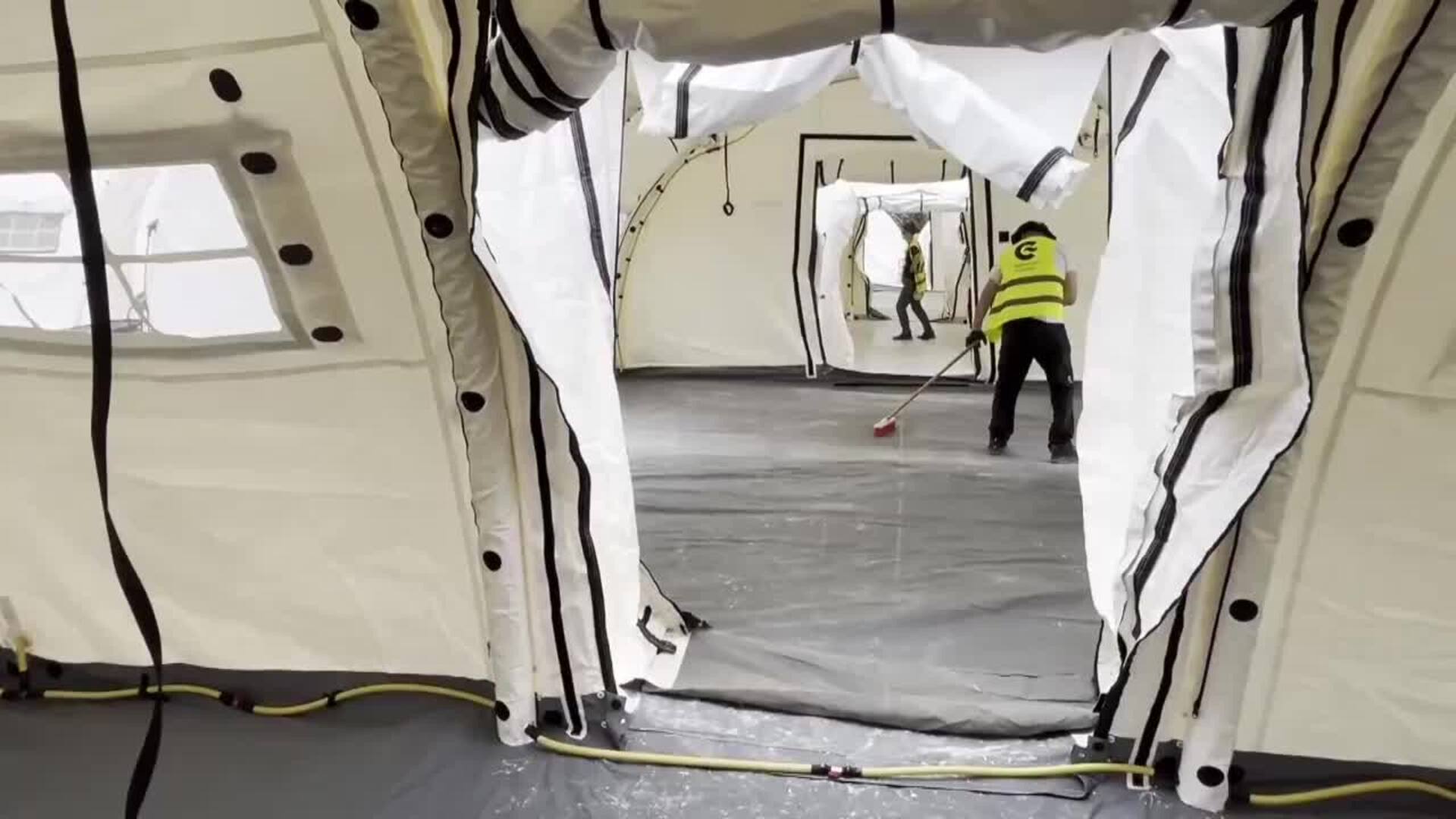 El hospital de campaña español en Jamaica se prepara para iniciar la atención médica