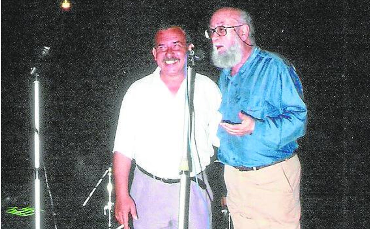 Juan Aizpuru y Antonio Zoido en el Parque del Alamillo en el verano de 1995
