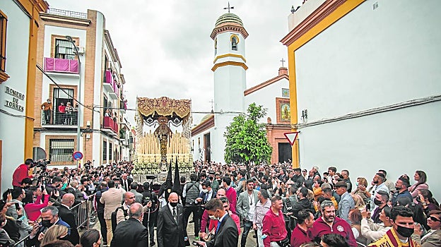 El palio de la Virgen de las Mercedes de Santa Genoveva el pasado Lunes Santo