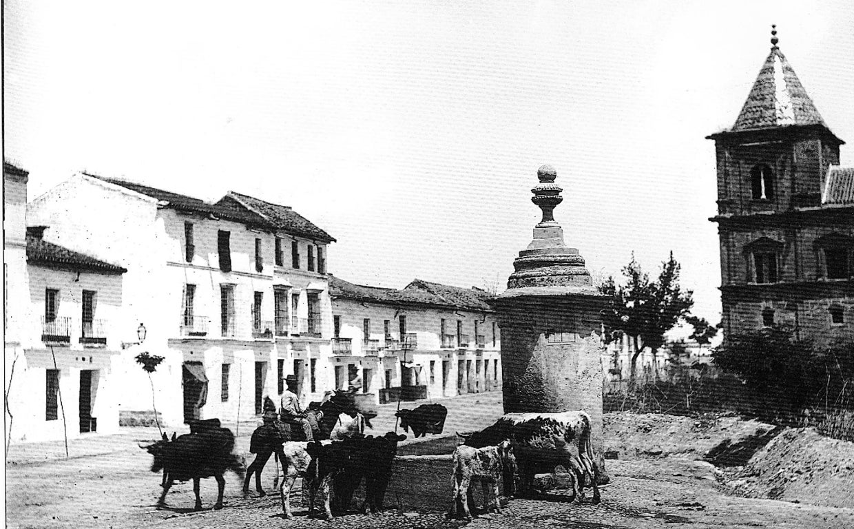 Abrevadero en Sevilla en la década de 1880-1890