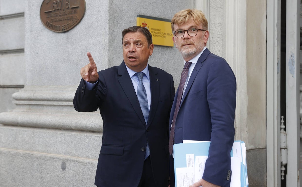 Luis Planas, ministro de Agricultura, Pesca y Alimentación, ha recibido este viernes a su homologo francés, Marc Fesneau