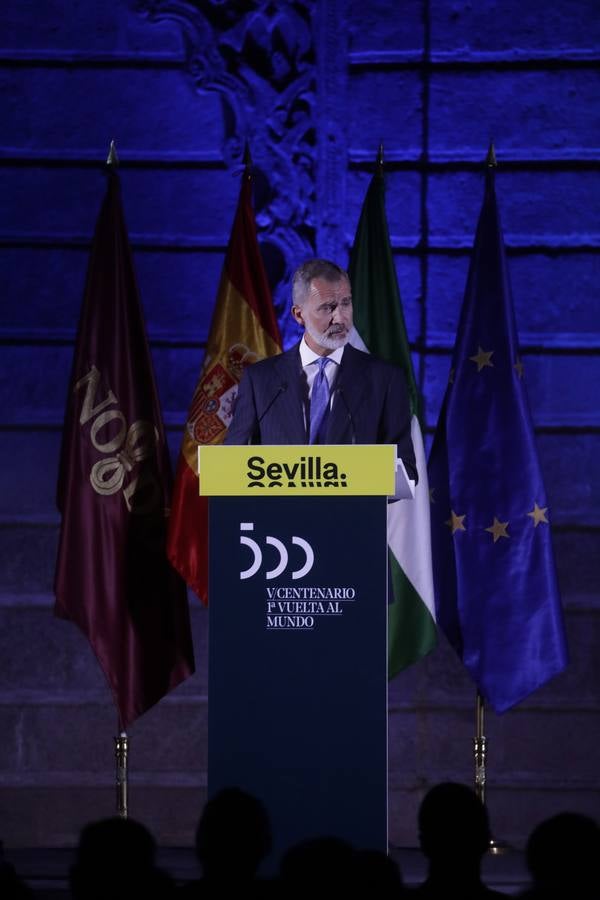 El Rey Felipe VI preside los actos de clausura del V Centenario de la I Vuelta al Mundo en el Real Alcázar de Sevilla