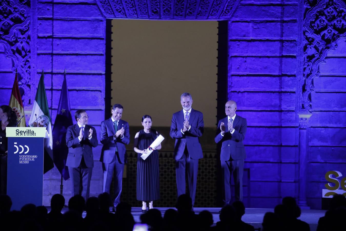 El Rey Felipe VI preside los actos de clausura del V Centenario de la I Vuelta al Mundo en el Real Alcázar de Sevilla
