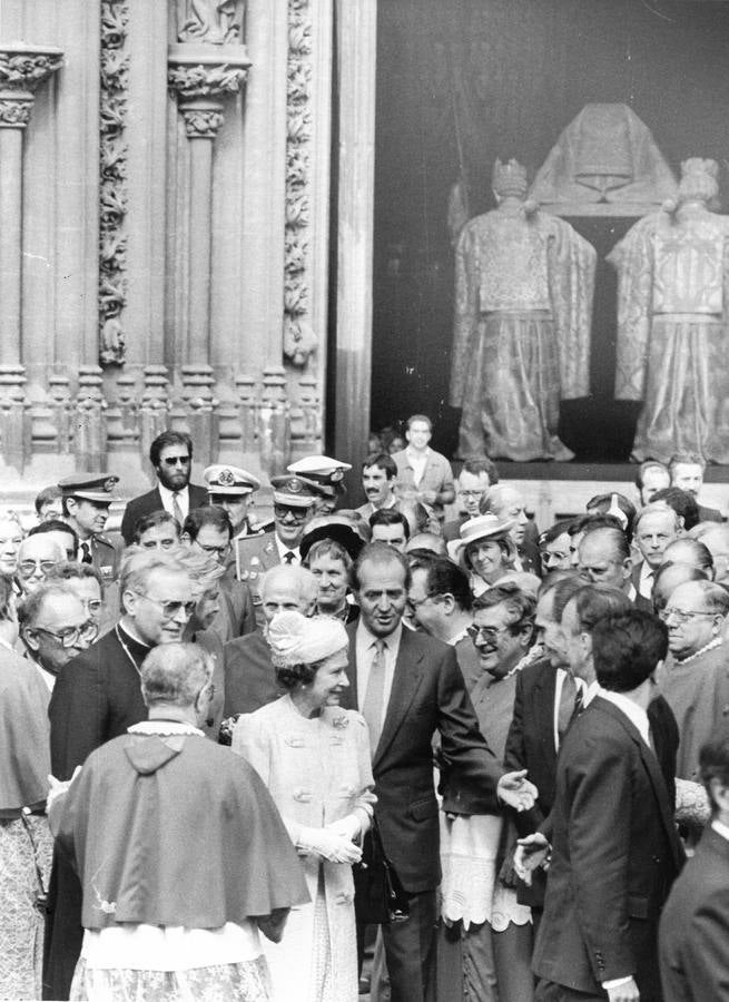 Visita de la Reina Isabel II y el Duque de Edimburgo a Sevilla en 1988
