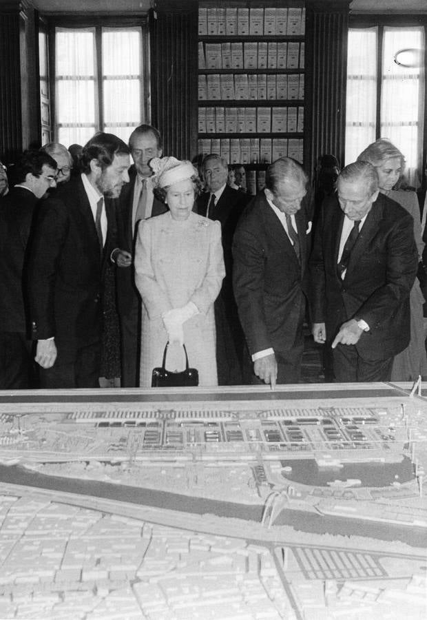 Visita de la Reina Isabel II y el Duque de Edimburgo a Sevilla en 1988