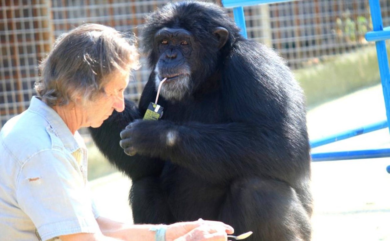 Gina junto a Juan Luis Malpartida Corrales, director de Mundopark