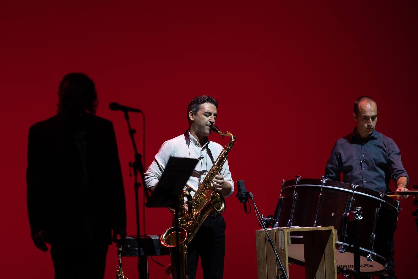 David Lagos durante la actuación que ofreció en el Cartuja Center en la Bienal de Flamenco de 2022