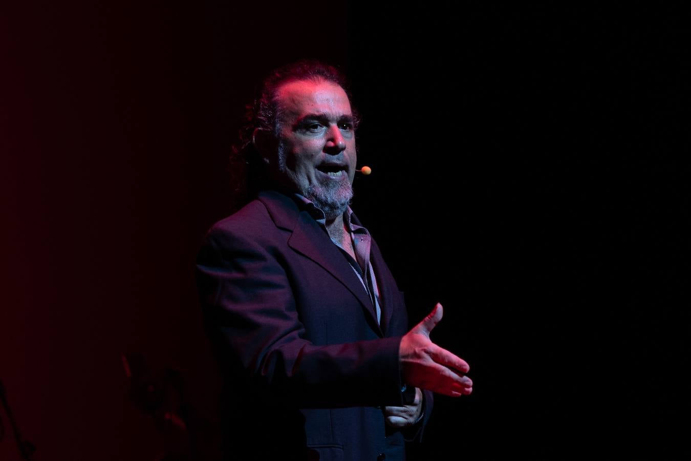David Lagos durante la actuación que ofreció en el Cartuja Center en la Bienal de Flamenco de 2022