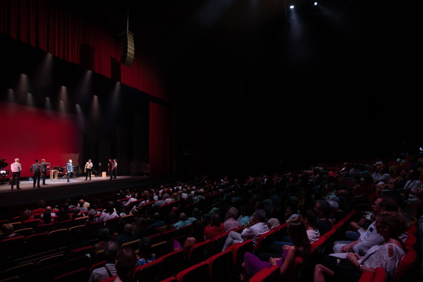 David Lagos durante la actuación que ofreció en el Cartuja Center en la Bienal de Flamenco de 2022