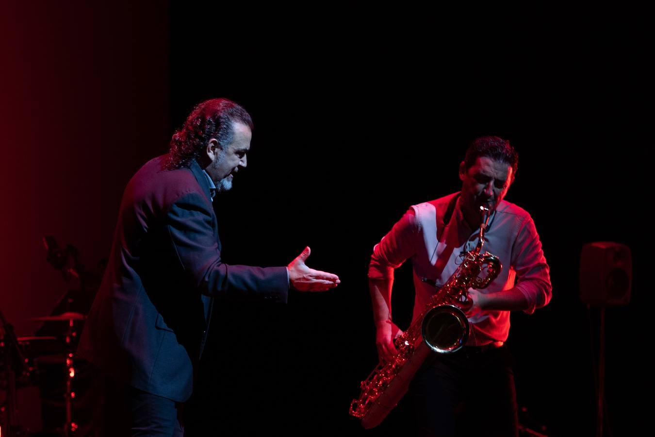 David Lagos durante la actuación que ofreció en el Cartuja Center en la Bienal de Flamenco de 2022