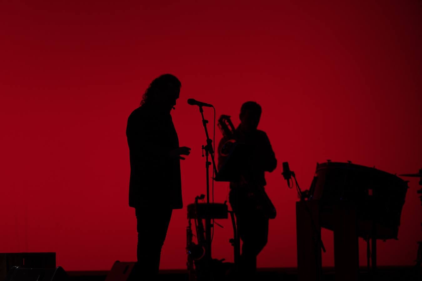 David Lagos durante la actuación que ofreció en el Cartuja Center en la Bienal de Flamenco de 2022
