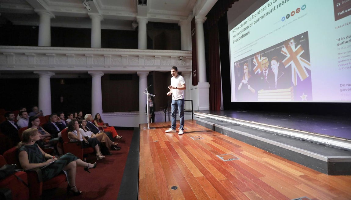 Pau García Milá, durante su conferencia 'Innovación: el camino constante entre el éxito y el fracaso'