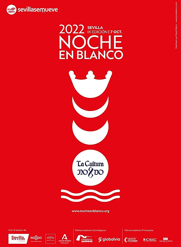 Cartel de la Noche en Blanco 2022 realizado por David Barco