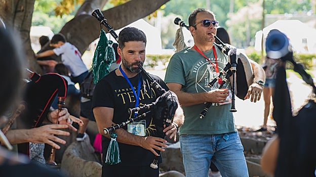 Las gaitas no faltaron en el festival