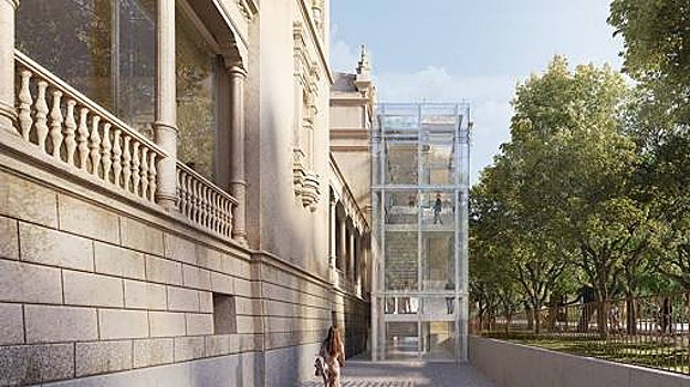 Recreación del exterior del Museo Arqueológico tras realizar el proyecto de reforma