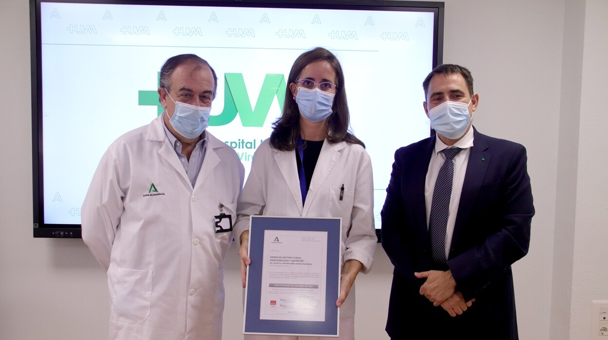 La unidad de Endocrinología del Macarena recibe la certificación de calidad «Óptima»