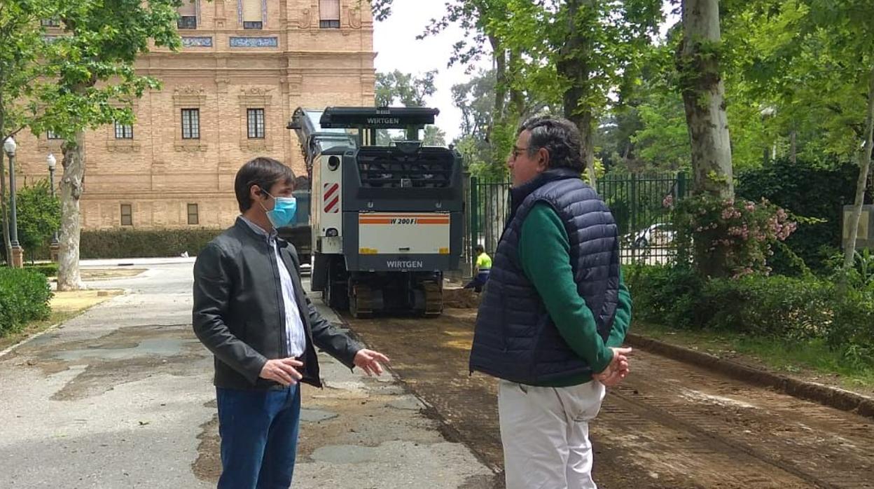 Tres avenidas del Parque de María Luisa cambiarán el asfalto por adoquines