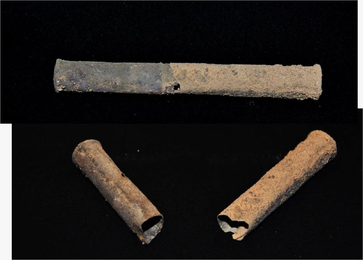 Imágenes de la tumba descubierta por el arqueólogo Alejandro Jiménez y los objetos de valor que albergaba