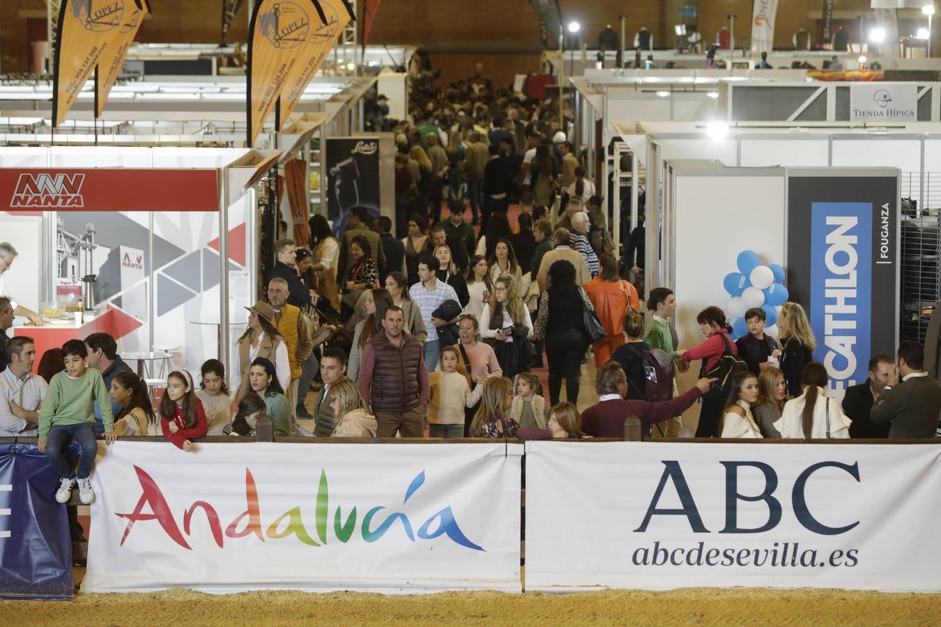 La muestra recibió este sábado mucho público, que disfrutó de la belleza de los caballos de pura raza española 