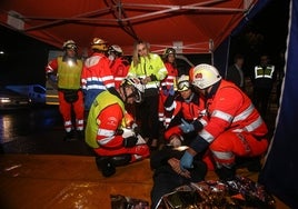 Simulacro de incendio de madrugada en el metro de Sevilla