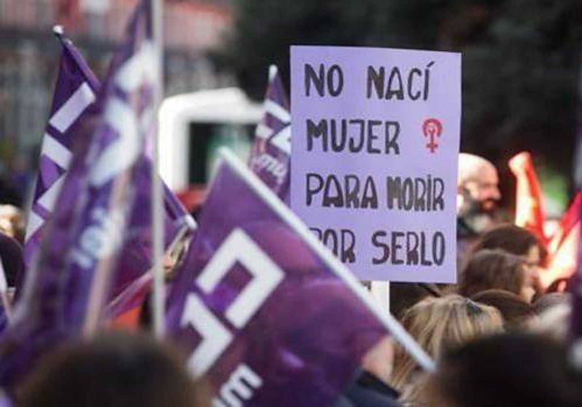 Imagen de archivo de una protesta por el asesinato de una mujer