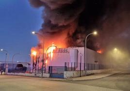 Controlado un incendio en una nave industrial de Carmona
