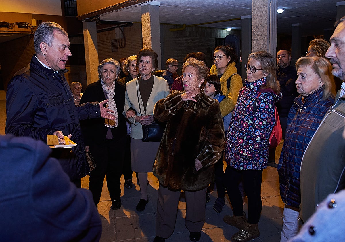 José Luis Sanz en la barriada de Las Golondrinas