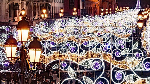 Iluminación del alumbrado navideño en 2021