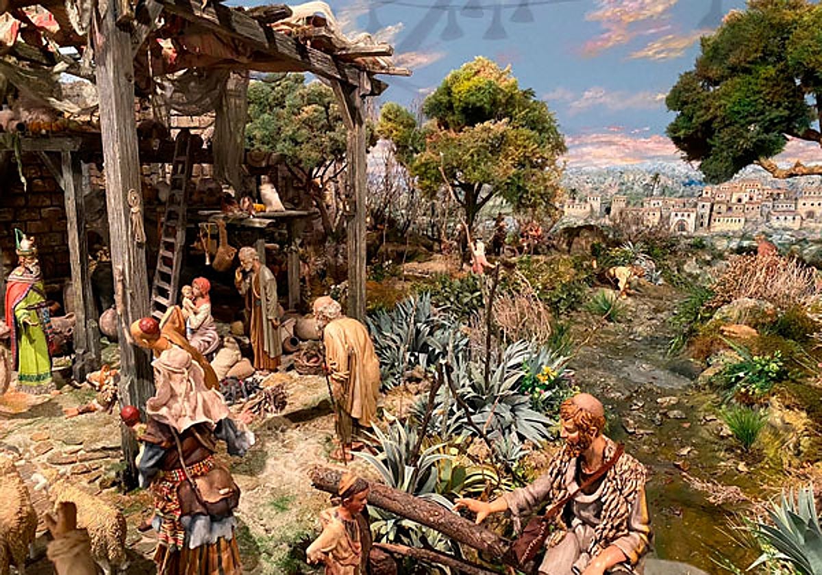 Figuras del belén tradicional del Círculo Mercantil