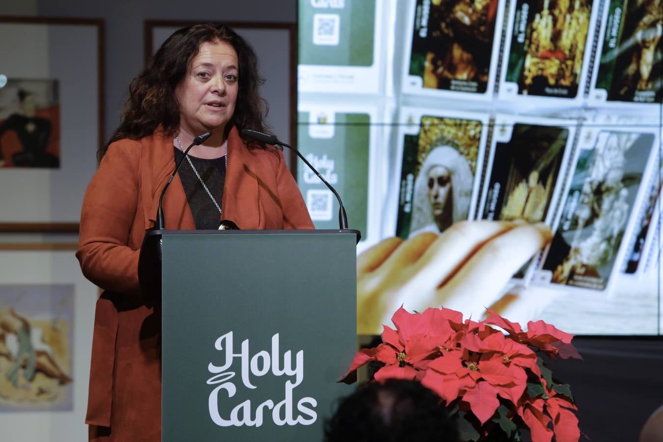 Presentación este miércoles del coleccionable de estampas de la Semana Santa de Sevilla HolyCards. Encarnación Aguilar 