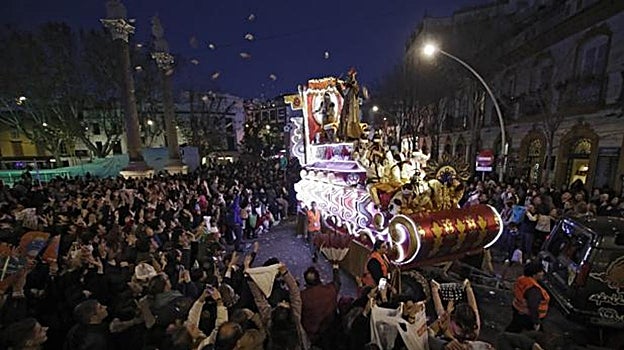 La Cabalgata de los Reyes Magos en la Alameda de Hércules