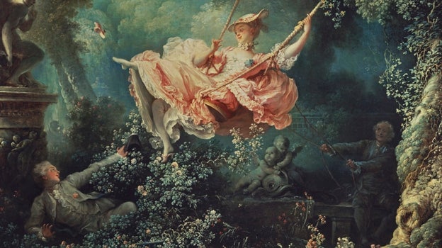 Jean-Honoré Fragonard. Los felices azares del columpio. 1767-1768. Wallace Collection. Londres. Wikimedia Commons
