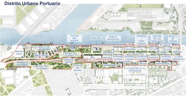 Un hotel, un parque y un paseo fluvial: así será el nuevo distrito del Puerto que arranca en Sevilla en 2024