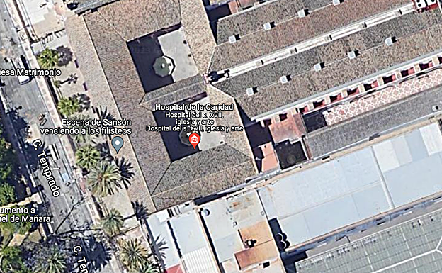 Viste aérea sobre el Hospital de la Caridad