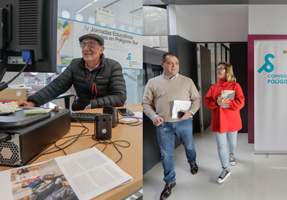 Antonio Gómez, Jaime Ruiz y Sandra Romero durante una jornada de trabajo