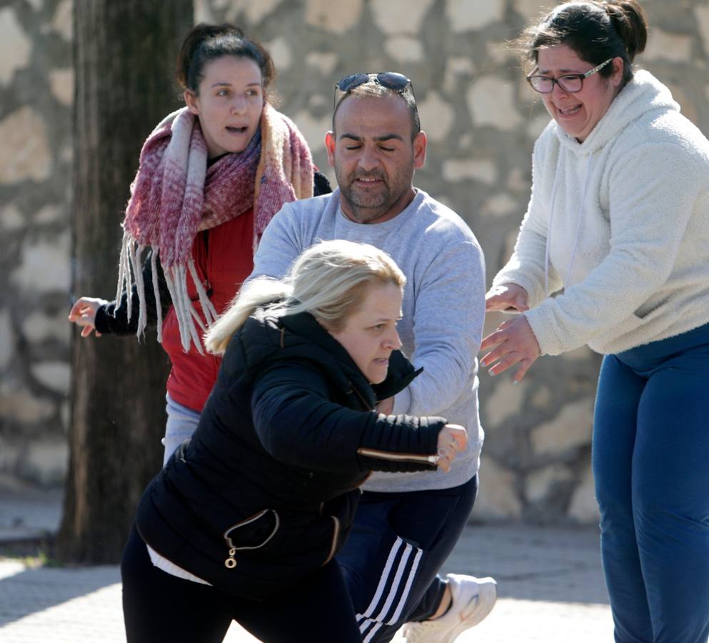 En imágenes, tensión durante la reconstrucción del crimen de El Rubio