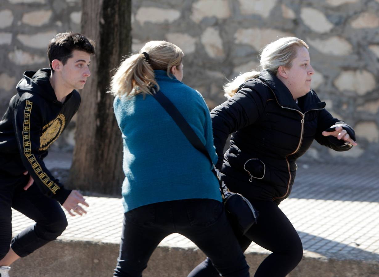 En imágenes, tensión durante la reconstrucción del crimen de El Rubio