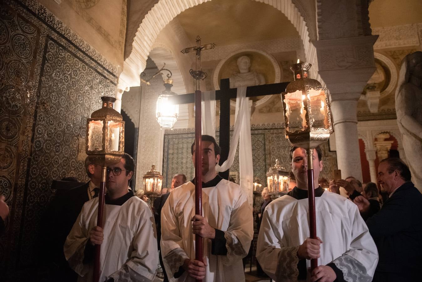 El tradicional viacrucis de la Pía Unión en la Casa de Pilatos