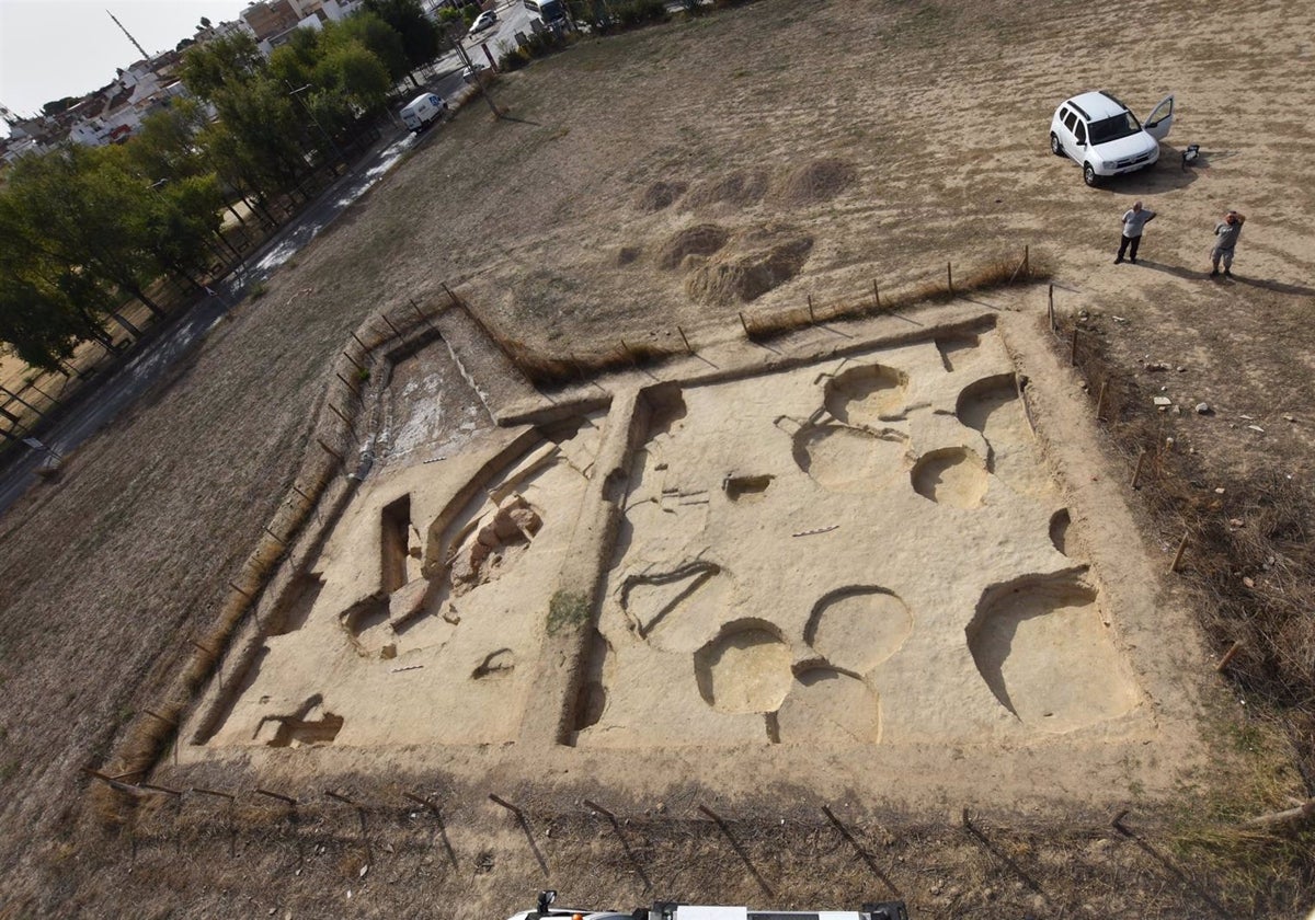 Vista aérea de la excavación Valencina-Nord 2022