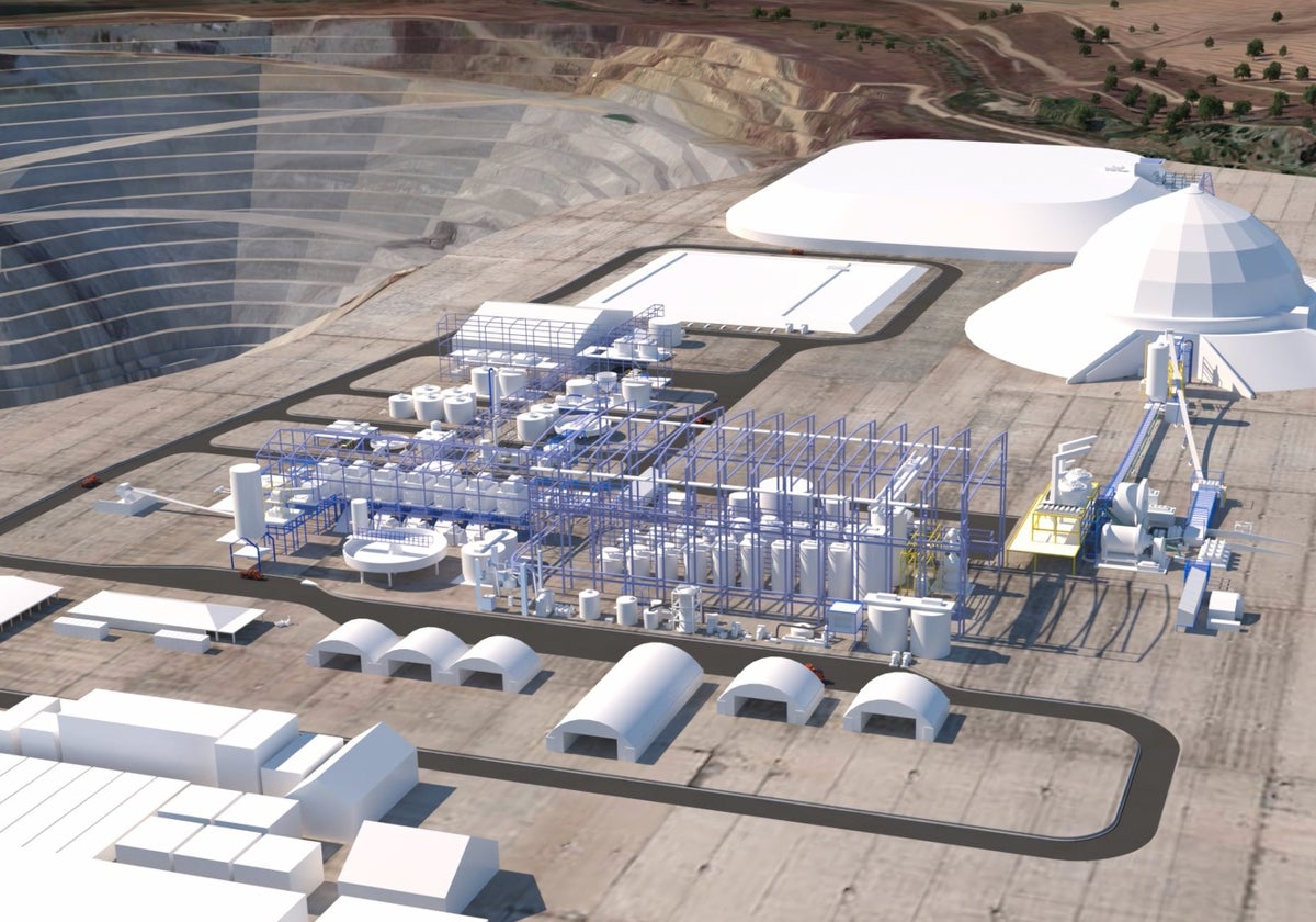 Recreación del proyecto denominado Polymetallurgical Refinery (PMR) en la mina de Cobre Las Cruces, en los términos sevillanos de Guillena, Gerena y Salteras