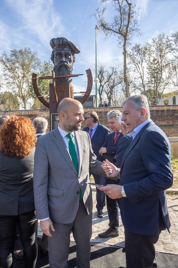 Inauguración del monumento a Juan Sebastián Elcano en el Muelle de Nueva York