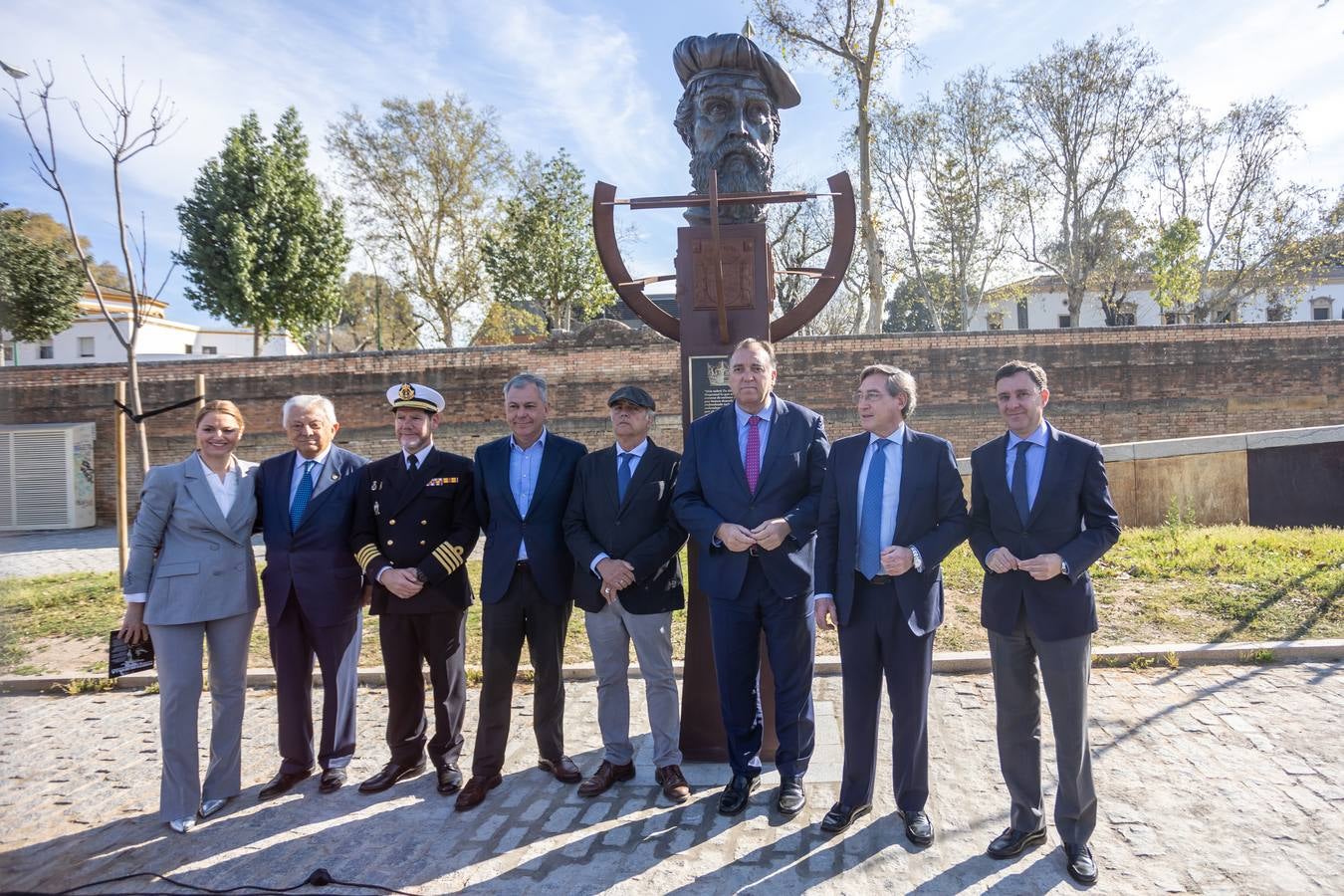 Inauguración del monumento a Juan Sebastián Elcano en el Muelle de Nueva York
