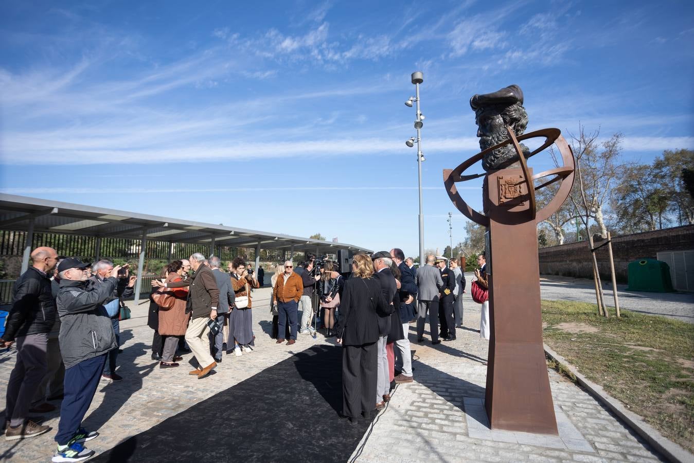 Inauguración del monumento a Juan Sebastián Elcano en el Muelle de Nueva York