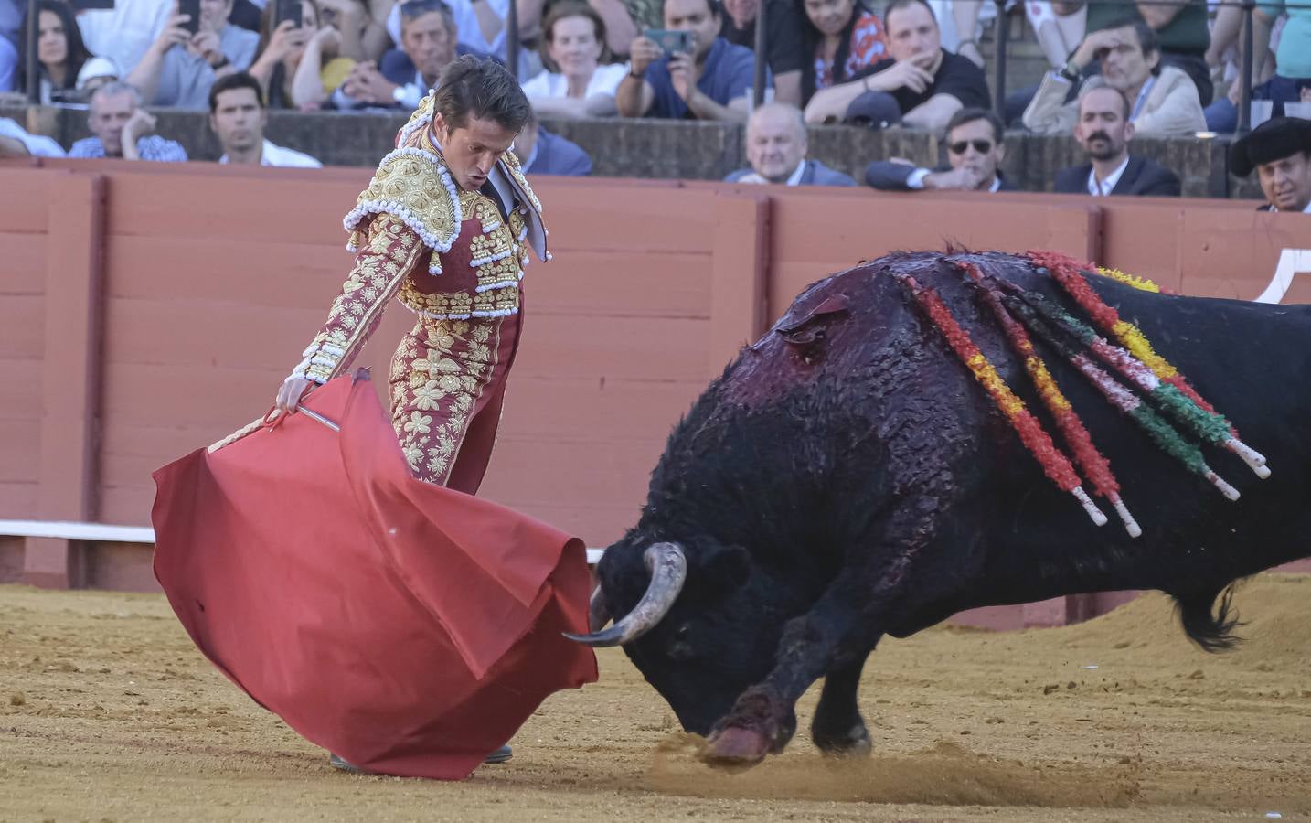 Lama de Góngora, en la corrida del dieciséis de abril de 2023 en la Plaza de Toros de Sevilla 