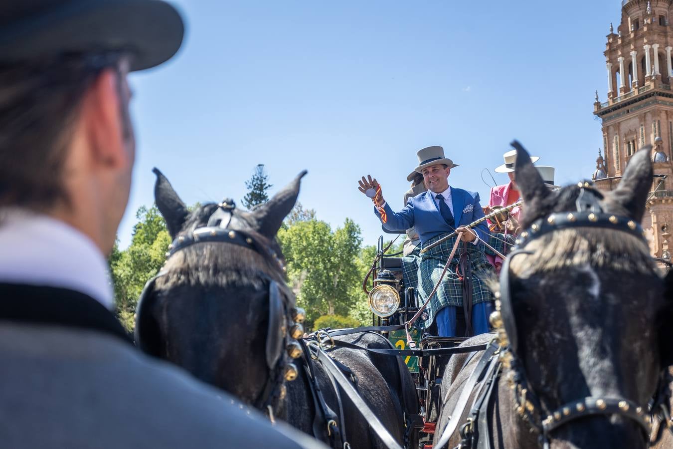 Entrega de trofeos del Campeonato Internacional de Enganches de Tradición en Sevilla